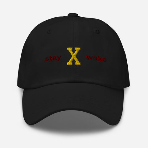 Stay Woke Maroon & Yellow Dad Hat