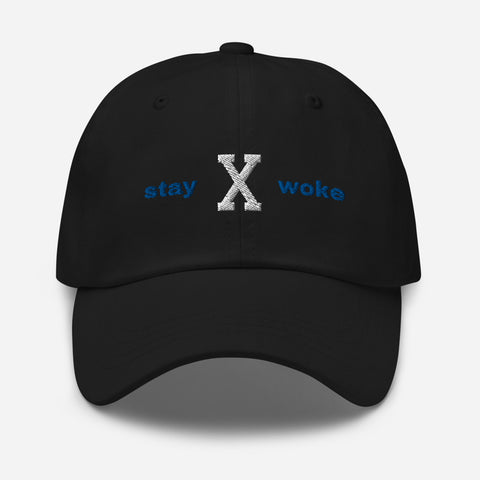 Stay Woke Blue & White Dad hat