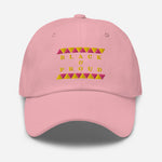 Black & Proud Pink & Yellow Dad Hat