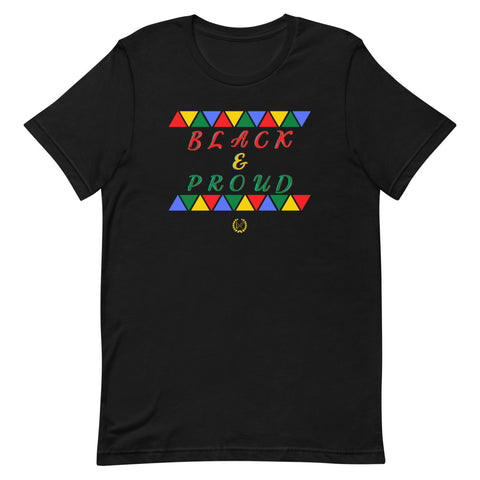 Black & Proud Tri-Color Unisex T-Shirt